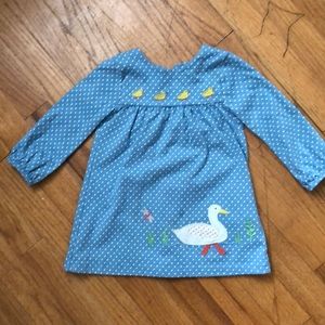 Mini Boden Blue Polka dot dress